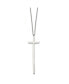 Фото #3 товара Chisel polished Long Cross Pendant on a 30 inch Cable Chain Necklace