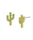Фото #1 товара Faux Stone Cactus Stud Earrings