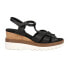 Фото #1 товара VANELi Carly Cork Wedge Womens Black Casual Sandals CARLY-312826