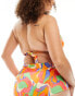 Фото #6 товара ASOS DESIGN Curve mix and match high waist bikini bottom in vibrant abstract print