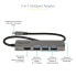 Фото #7 товара StarTech.com USB C Multiport Adapter - USB-C to HDMI 2.0b 4K 60Hz (HDR10) - 100W Power Delivery Pass-Through - 4-Port USB 3.0 Hub - USB Type-C Mini Dock - 12" (30cm) Long Attached Cable - USB 3.2 Gen 1 (3.1 Gen 1) Type-C - 100 W - 2.0b - 10,100,1000,2000 Mbit/s - IEEE