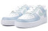 【定制球鞋】 Nike Air Force 1 Low 空军一号 手绘 简约 莫兰迪配色 情人节礼物 低帮 板鞋 女款 蓝绿白 / Кроссовки Nike Air Force DD8959-100