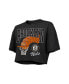 Women's Threads Charcoal Brooklyn Nets Bank Shot Cropped T-shirt