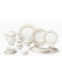 Фото #1 товара Сервиз посуды из костяного фарфора Lorren Home Trends Charlotte, 57 предметов, набор для обслуживания 8 персон