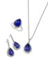 Фото #4 товара EFFY Collection eFFY® Tanzanite (6 ct. t.w.) & Diamond (3/8 ct. t.w.) Halo 16" Pendant Necklace in 14k White Gold