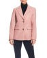 Фото #1 товара Women's Faux Leather Single-Breasted Blazer Jacket with Corset Back