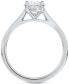 ფოტო #3 პროდუქტის Diamond Round-Cut Cathedral Solitaire Engagement Ring (1/2 ct. t.w.)