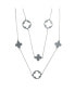 Фото #1 товара KC Chic Designs 316L Stainless Steel Hot Girl Silver Layered Quatrefoil Necklace