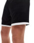 ASOS 4505 training mesh shorts with contrast hem in black and white