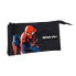 Фото #1 товара Тройной пенал Spiderman Hero Чёрный 22 x 12 x 3 cm