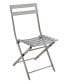 CLOSEOUT Mina Stainless Steel Folding Chair (Set of 2)