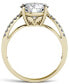 Moissanite Split Shank Ring 2-9/10 ct. t.w. Diamond Equivalent in 14k White Gold or 14k Yellow Gold
