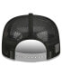 ფოტო #3 პროდუქტის Men's Oakland Athletics Black on Black Meshback Golfer Snapback Hat