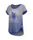 ფოტო #2 პროდუქტის Women's Gray, Royal Los Angeles Dodgers Home Run Tri-Blend Sleeveless T-shirt