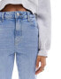 Фото #10 товара Pieces Tall Bella high waisted straight leg jeans in light blue