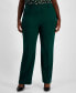 ფოტო #4 პროდუქტის Plus Size Pull-On Compression Straight-Leg Pants