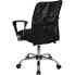 Mid-Back Black Mesh Swivel Task Chair With Chrome Base And Arms