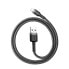 Фото #6 товара Wytrzymały elastyczny kabel przewód USB Iphone Lightning QC3.0 2.4A 0.5M czarno-szary