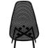 Фото #5 товара Krzesło skandynawskie plastikowe ażurowe ze stalowymi nogami do 150 kg 4 szt. czarne