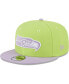 Фото #1 товара Men's Neon Green, Lavender Seattle Seahawks Two-Tone Color Pack 9FIFTY Snapback Hat