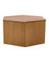 Фото #1 товара Honey 29.5" Solid Wood Frame Fluted Hexagon Coffee Table