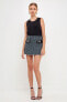 Women's Houndstooth Tweed Mini Skirt