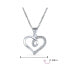 ფოტო #4 პროდუქტის Delicate Pave Cubic Zirconia Accent CZ Bridal Twisted Ribbon Infinity Love Knot Open Heart Shape Pendant Necklace For Women Girlfriend Sterling Silver