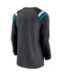 Men's Heathered Charcoal, Black Jacksonville Jaguars Tri-Blend Raglan Athletic Long Sleeve Fashion T-shirt