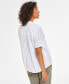Фото #2 товара Women's Pintuck Short-Sleeve Button-Front Shirt, Created for Macy's