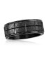 Stainless Steel Sand Blasted Ring - Black Plated
