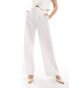 Фото #2 товара Mango tailored straight leg co-ord trousers in white