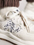 New Balance 5740 trainers in oatmeal leopard print