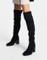 Фото #8 товара Pimkie suede knee high boot in black