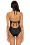 BECCA Candice 299185 Convertible Halter One Piece Swimsuit, Black, M