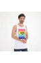 Фото #1 товара 0a31exzj41-r Prınt Box Tank Erkek T-shirt Beyaz