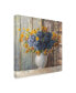 Danhui Nai Fall Dahlia Bouquet Crop Blue Canvas Art - 19.5" x 26"