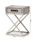 Фото #5 товара William Modern French Industrial Metal 1-Drawer Nightstand