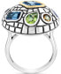 ფოტო #3 პროდუქტის EFFY® Multi-Gemstone Statement Ring (6 ct. t.w.) in Sterling Silver & 18k Gold-Plate