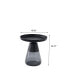 Smoke Glass Base With Black Painting Top Side Table, Living Room Sofa Table