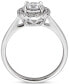 ფოტო #3 პროდუქტის Diamond Round Halo Engagement Ring (3/4 ct. t.w.) in 14k White Gold