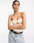 Фото #1 товара Pretty Lavish bandeau twist knit top in cream