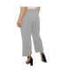 ფოტო #2 პროდუქტის Women's Plus Size High Waist Stretch Crepe Crop Pants