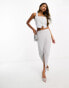 Фото #1 товара Kaiia tailored split front maxi skirt co-ord in grey