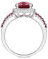 ფოტო #3 პროდუქტის Lab-Grown Sapphire (3-1/2 ct. t.w.) & White Sapphire (1/4 ct. t.w.) Ring in Sterling Silver (Also in Lab-Grown Ruby)