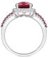 Lab-Grown Sapphire (3-1/2 ct. t.w.) & White Sapphire (1/4 ct. t.w.) Ring in Sterling Silver (Also in Lab-Grown Ruby)