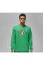 Фото #1 товара Jordan Zone 23 Men's Long-Sleeve T-Shirt Uzun Kollu Pamuklu Erkek Yeşil Tişört