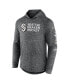 Men's Heather Charcoal Seattle Kraken Stacked Long Sleeve Hoodie T-shirt