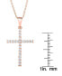 ფოტო #4 პროდუქტის Cubic Zirconia Sleek Cross Pendant In Silver Plate or Rose Gold