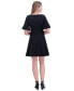 Фото #2 товара Petite Elbow-Sleeve Fit & Flare Dress