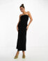 Фото #2 товара ASOS DESIGN bandeau maxi dress with split hem in black